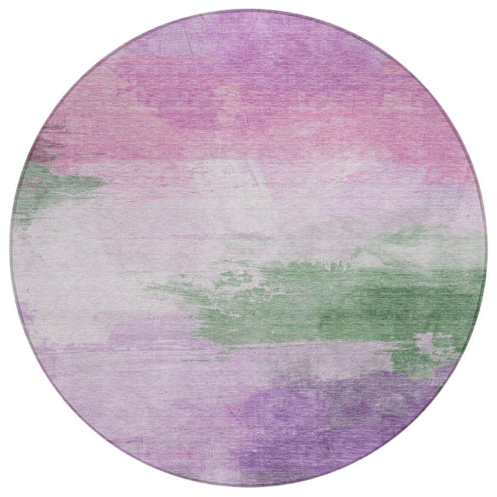 LOOMLAN Rugs Delisah Purple Washable Indoor-Outdoor Rug