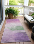 LOOMLAN Rugs Delisah Purple Washable Indoor-Outdoor Rug