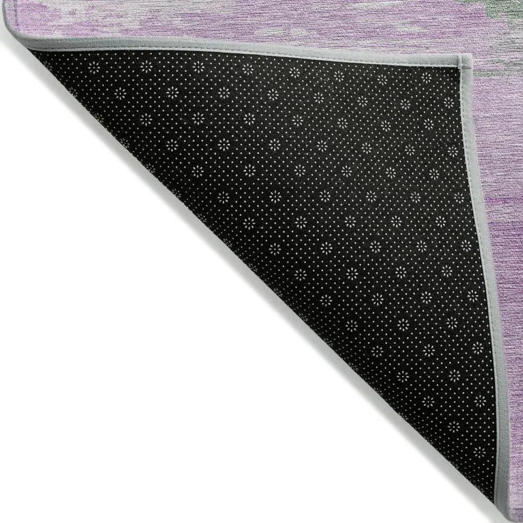 LOOMLAN Rugs Delisah Purple Washable Indoor-Outdoor Rug