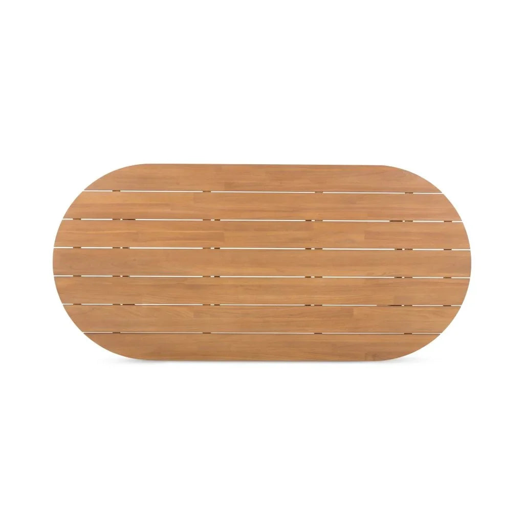 Delta Oval Teak Outdoor Dining Table - LOOMLAN - Moe&#39;s Home - Outdoor Dining Tables