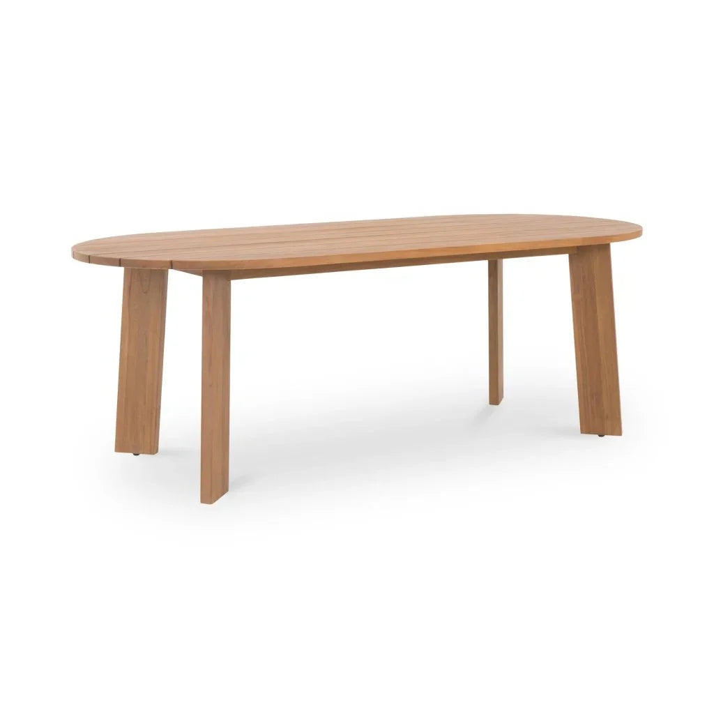 Delta Oval Teak Outdoor Dining Table - LOOMLAN - Moe's Home - Outdoor Dining Tables