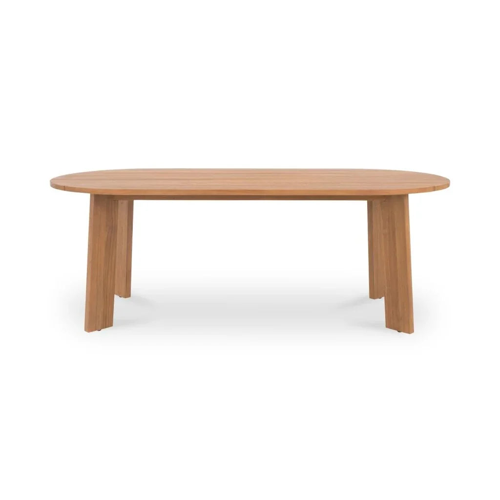 Delta Oval Teak Outdoor Dining Table - LOOMLAN - Moe&#39;s Home - Outdoor Dining Tables