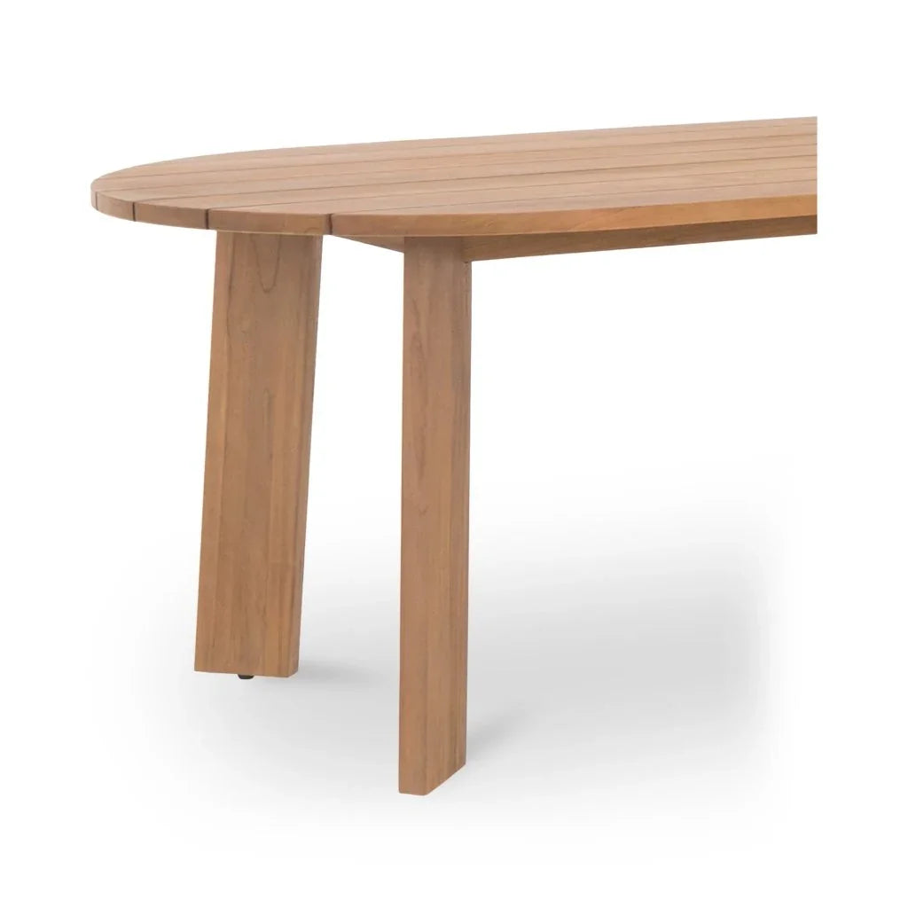 Delta Oval Teak Outdoor Dining Table - LOOMLAN - Moe&#39;s Home - Outdoor Dining Tables