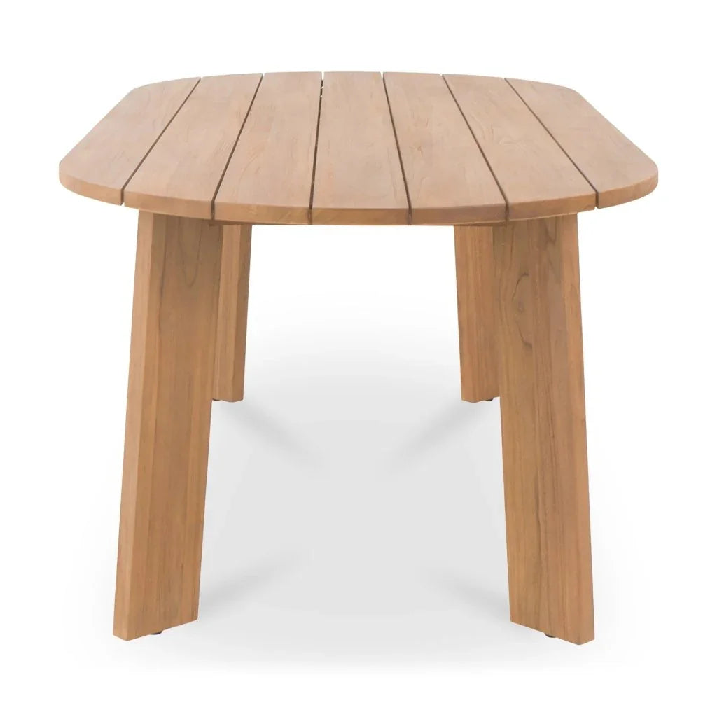 Delta Oval Teak Outdoor Dining Table - LOOMLAN - Moe&#39;s Home - Outdoor Dining Tables
