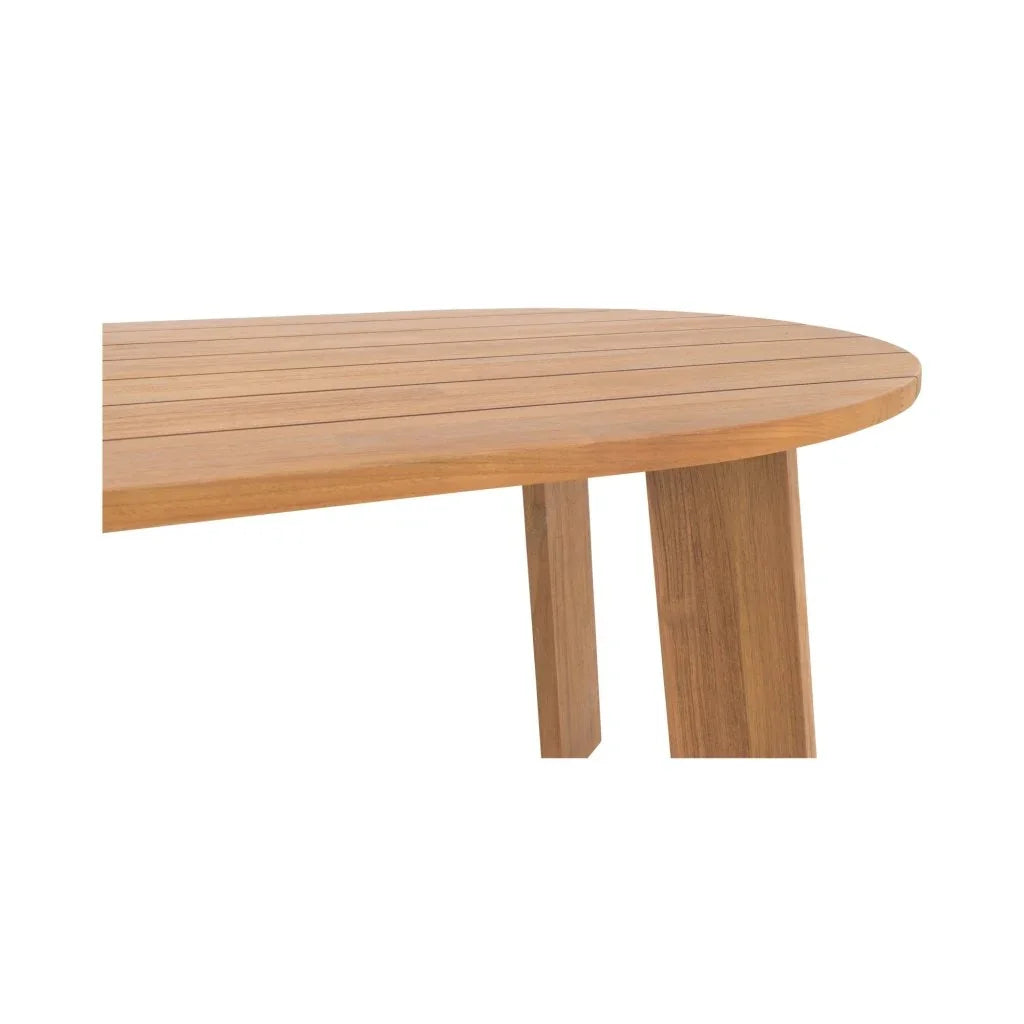 Delta Oval Teak Outdoor Dining Table - LOOMLAN - Moe&#39;s Home - Outdoor Dining Tables
