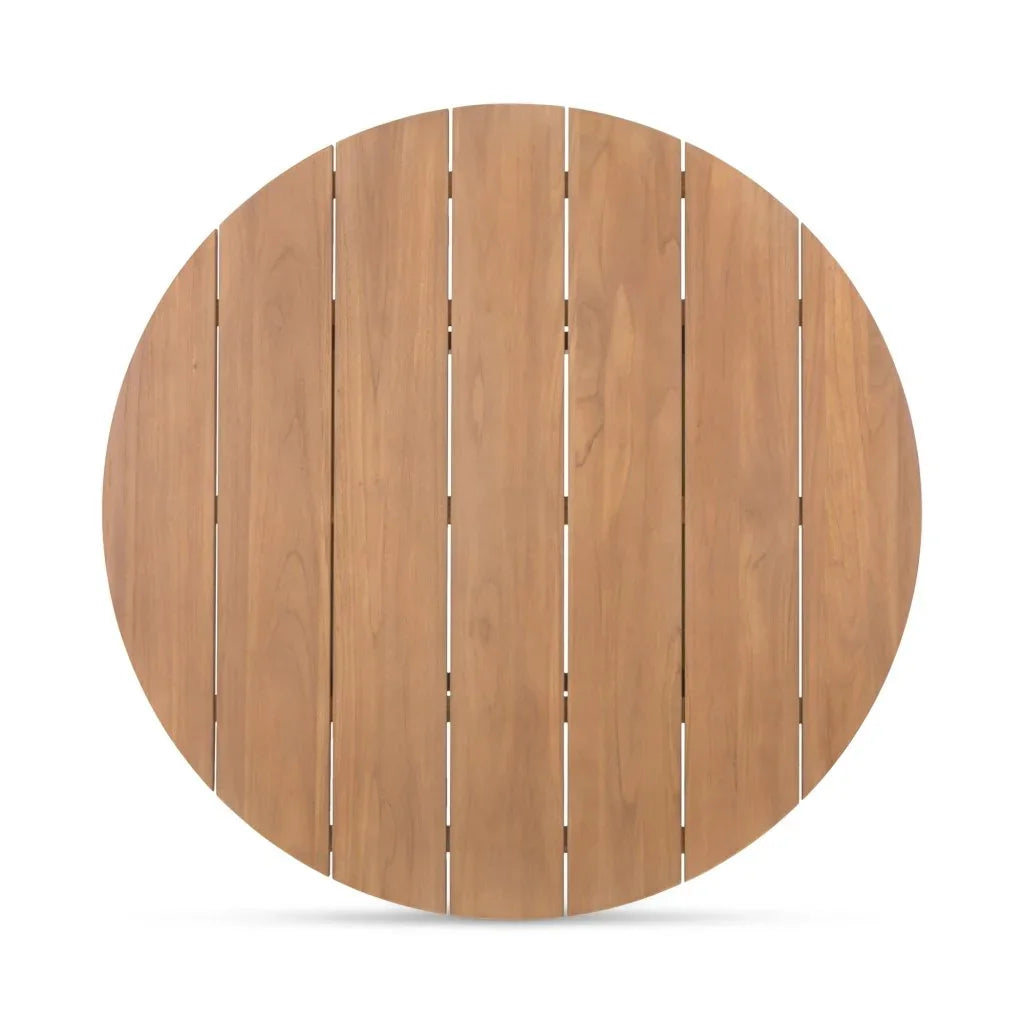 Delta Teak Round Outdoor Dining Table - LOOMLAN - Moe&#39;s Home - Outdoor Dining Tables