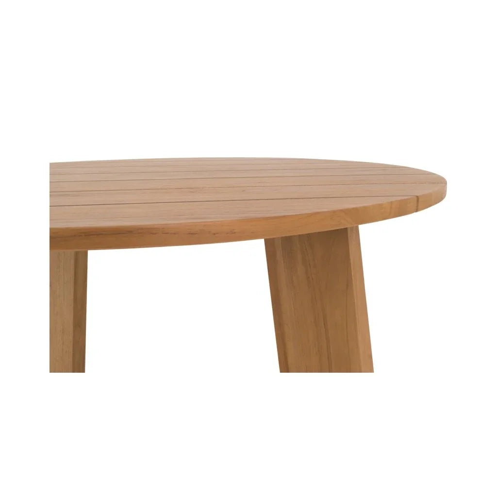 Delta Teak Round Outdoor Dining Table - LOOMLAN - Moe&#39;s Home - Outdoor Dining Tables