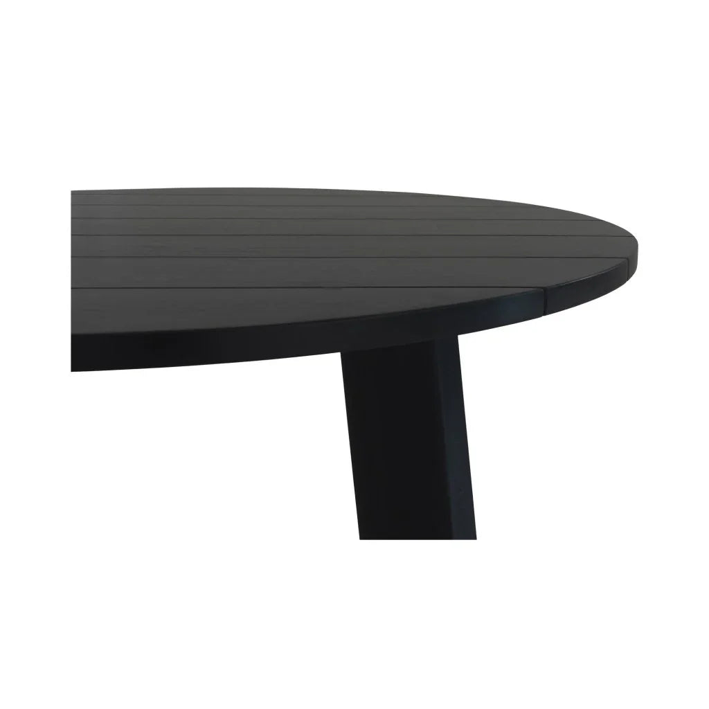 Delta Teak Round Outdoor Dining Table - LOOMLAN - Moe&#39;s Home - Outdoor Dining Tables