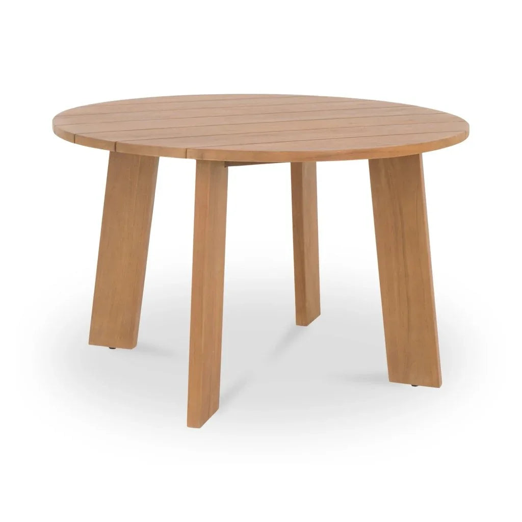 Delta Teak Round Outdoor Dining Table - LOOMLAN - Moe's Home - Outdoor Dining Tables