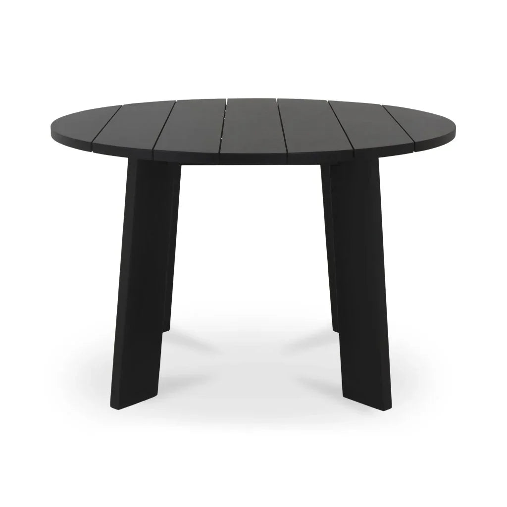 Delta Teak Round Outdoor Dining Table - LOOMLAN - Moe's Home - Outdoor Dining Tables