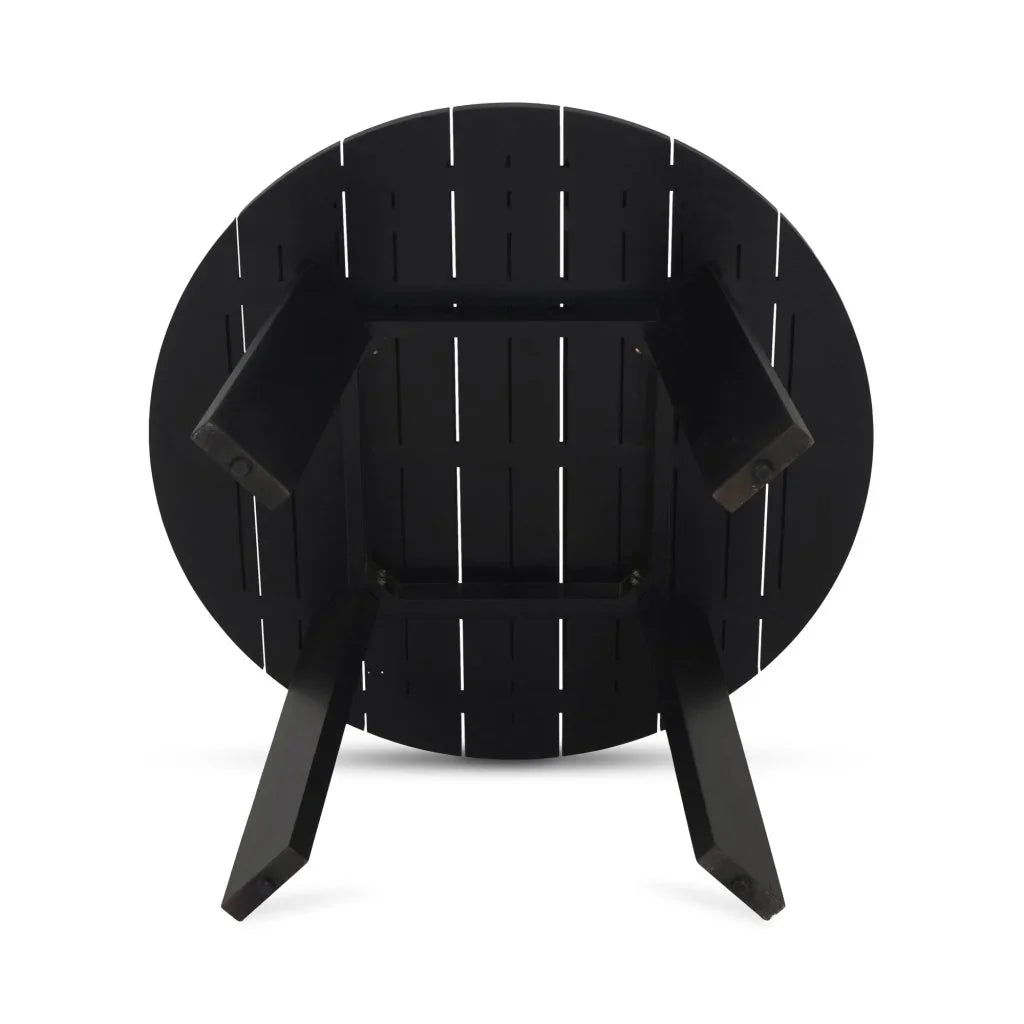 Delta Teak Round Outdoor Dining Table - LOOMLAN - Moe&#39;s Home - Outdoor Dining Tables