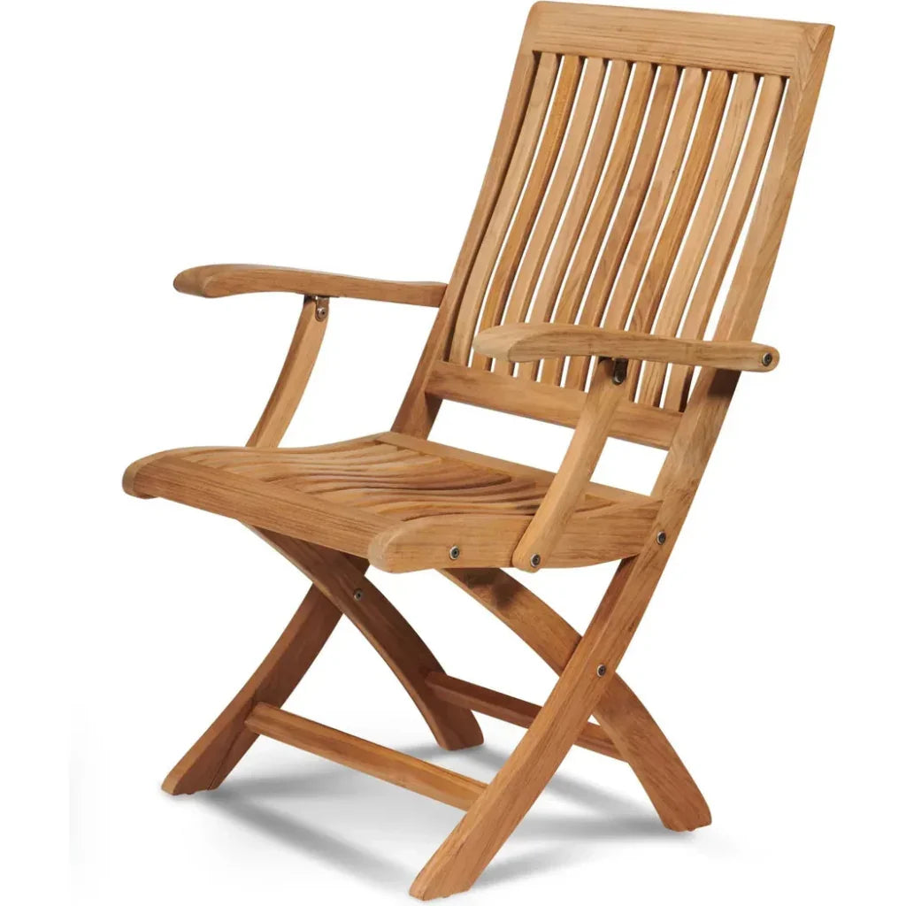 Devon 3PC Teak Folding Outdoor Bistro Set - LOOMLAN - HiTeak - Outdoor Bistro Sets