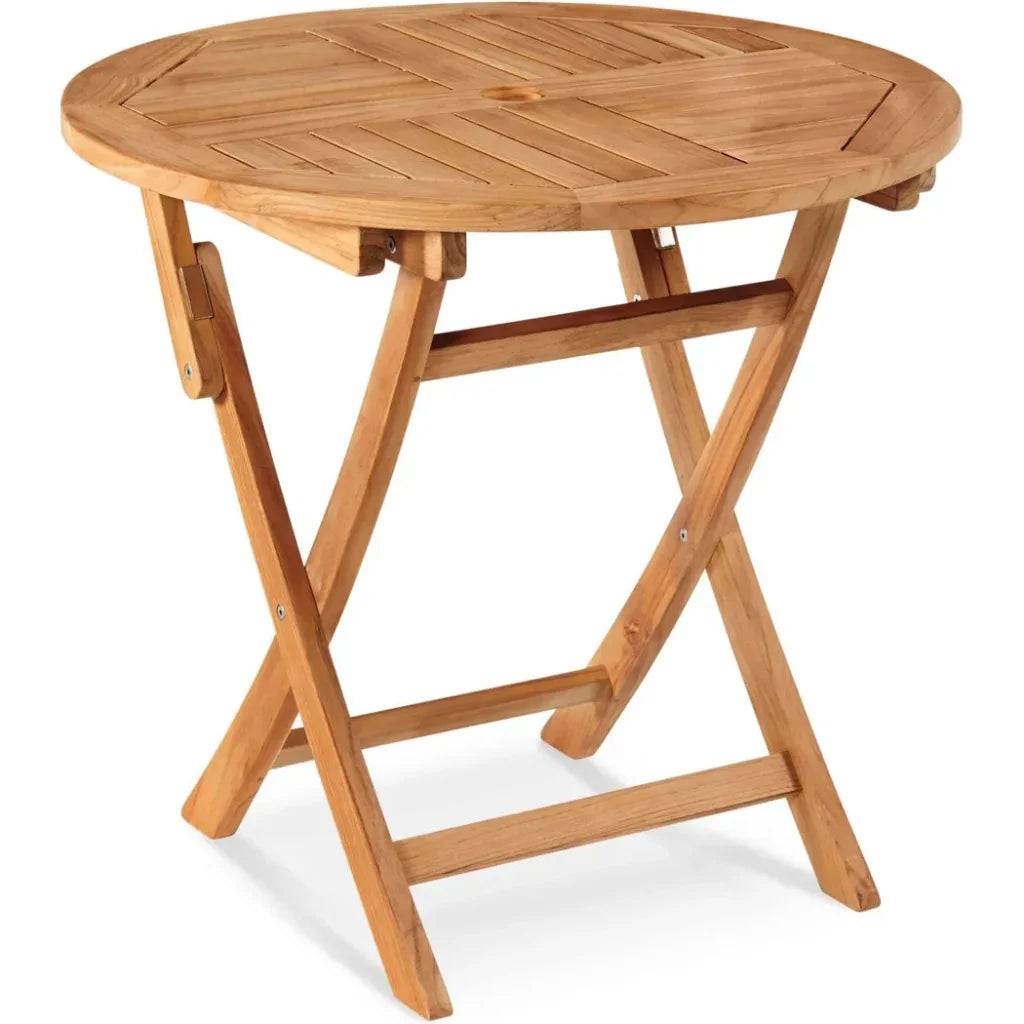 Devon 3PC Teak Folding Outdoor Bistro Set - LOOMLAN - HiTeak - Outdoor Bistro Sets