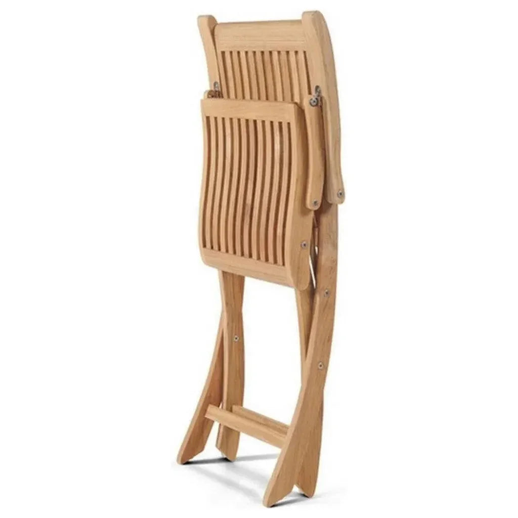 Devon 3PC Teak Folding Outdoor Bistro Set - LOOMLAN - HiTeak - Outdoor Bistro Sets