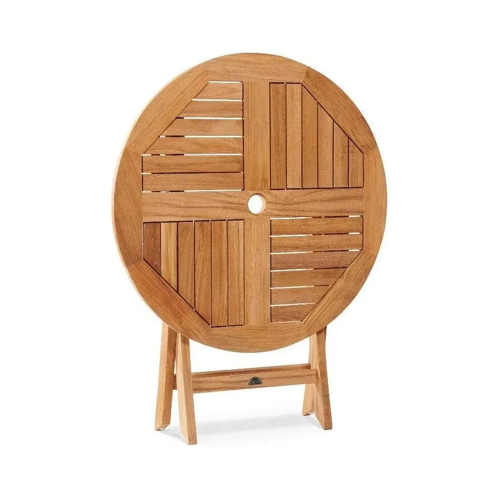 Devon 3PC Teak Folding Outdoor Bistro Set - LOOMLAN - HiTeak - Outdoor Bistro Sets