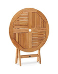 Devon 3PC Teak Folding Outdoor Bistro Set - LOOMLAN - HiTeak - Outdoor Bistro Sets