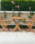 Devon Teak Folding Outdoor Armchair - LOOMLAN - HiTeak - Outdoor Lounge Chairs