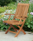 Devon Teak Folding Outdoor Armchair - LOOMLAN - HiTeak - Outdoor Lounge Chairs