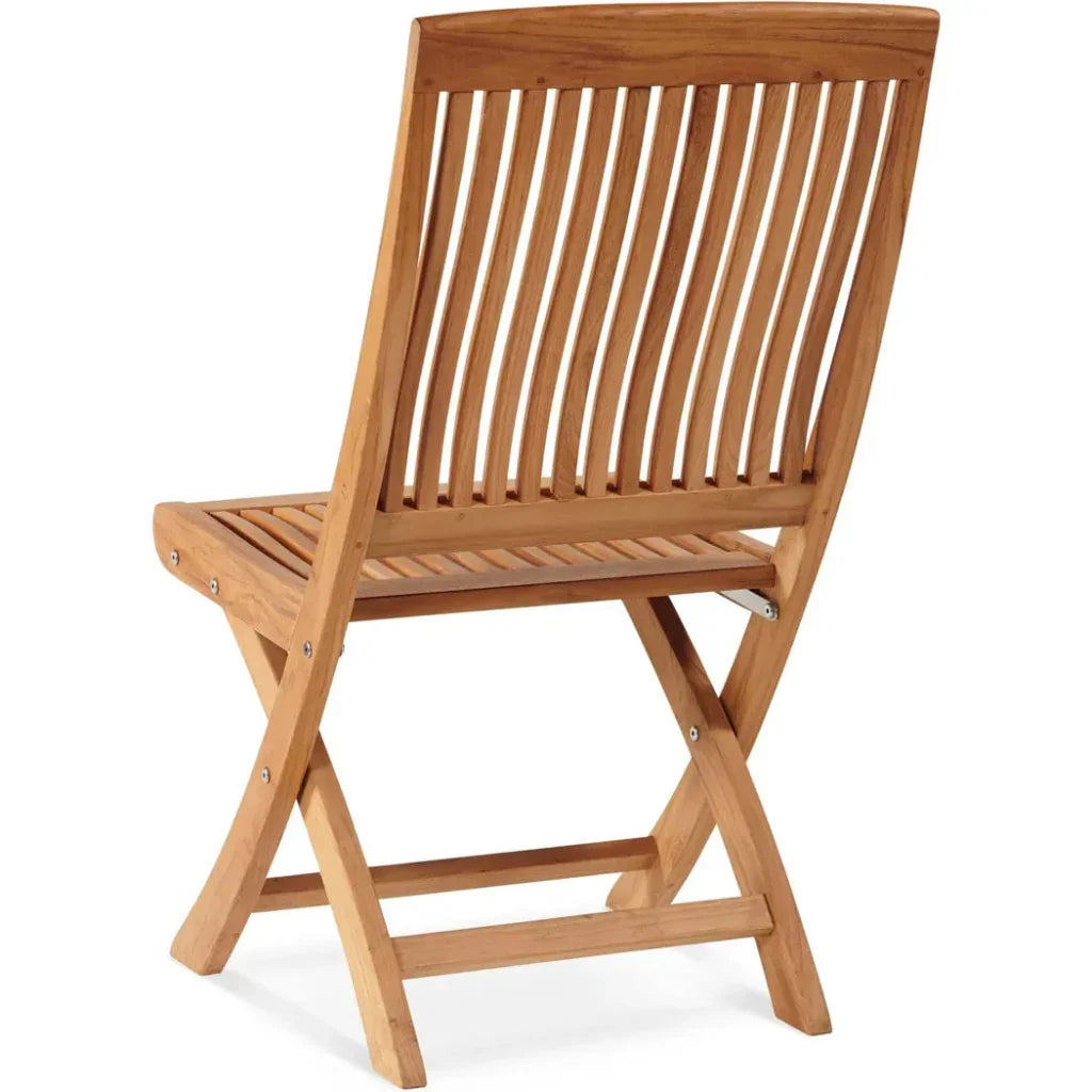 Devon Teak Folding Side Chair - LOOMLAN - HiTeak - Outdoor Lounge Chairs