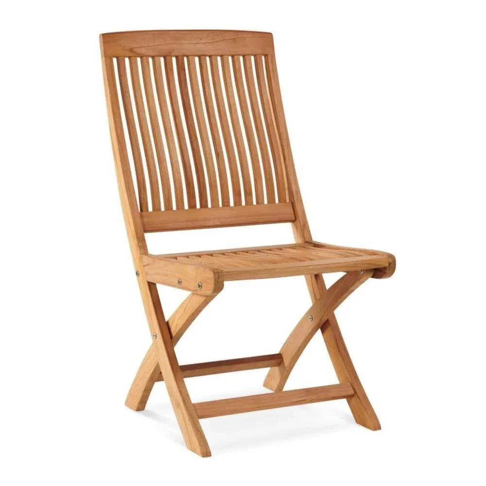 Devon Teak Folding Side Chair - LOOMLAN - HiTeak - Outdoor Lounge Chairs