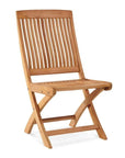 Devon Teak Folding Side Chair - LOOMLAN - HiTeak - Outdoor Lounge Chairs