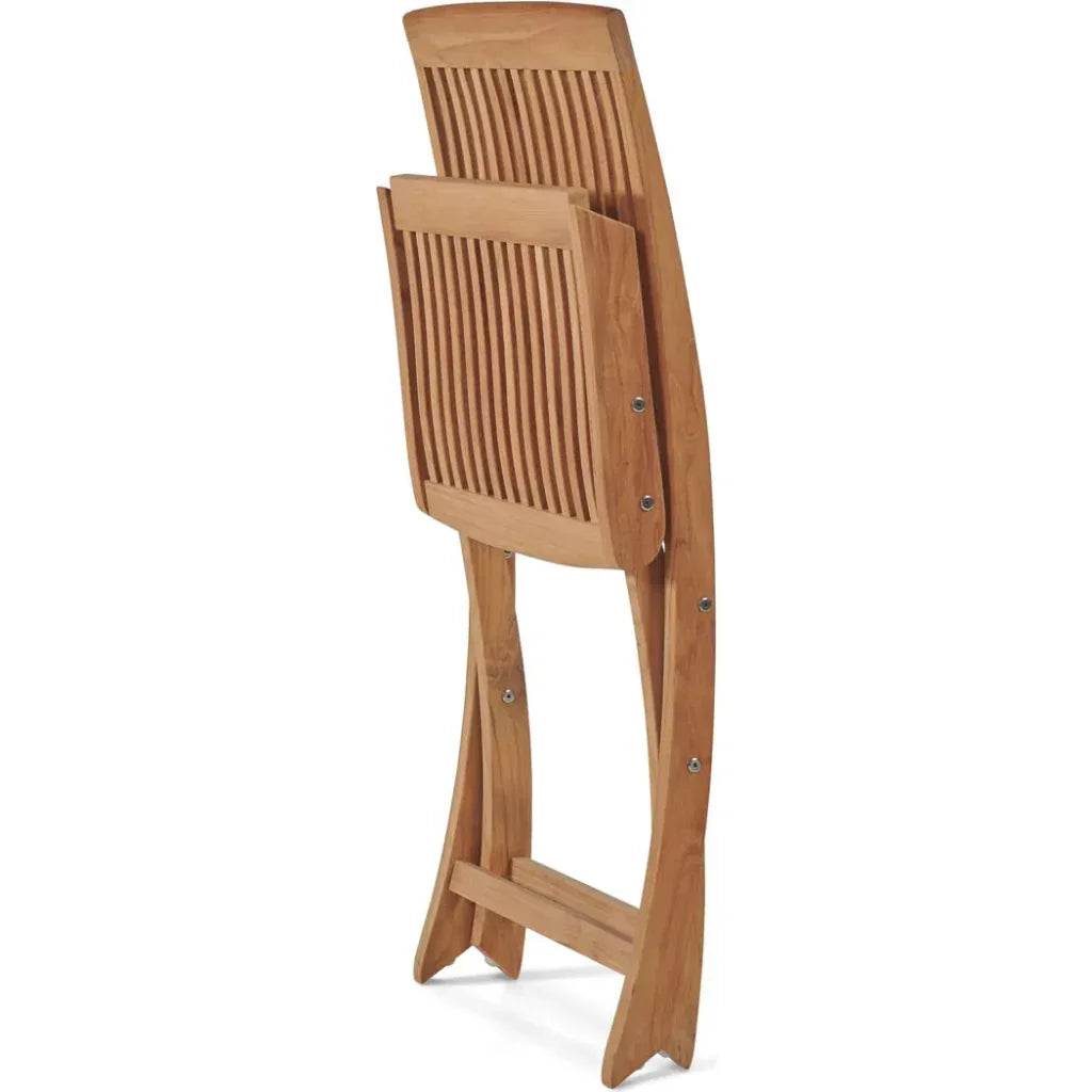 Devon Teak Folding Side Chair - LOOMLAN - HiTeak - Outdoor Lounge Chairs