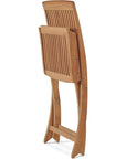 Devon Teak Folding Side Chair - LOOMLAN - HiTeak - Outdoor Lounge Chairs
