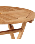 Devon Teak Patio Round Bistro Set 3PC - LOOMLAN - HiTeak - Outdoor Bistro Sets