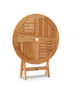 Devon Teak Patio Round Bistro Set 3PC - LOOMLAN - HiTeak - Outdoor Bistro Sets