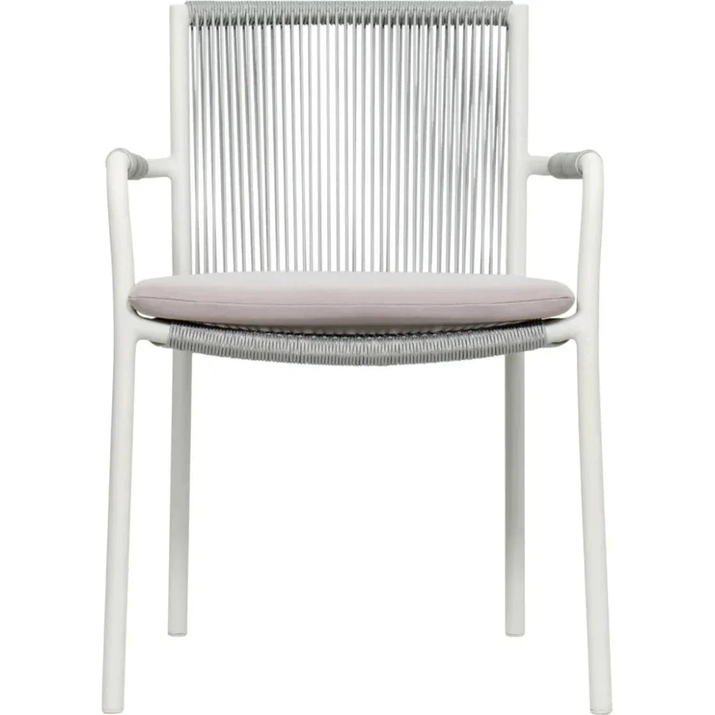 Seasonal Living Dining Arm Chair Set of Two - White Outdoor