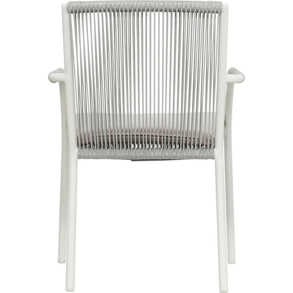 Seasonal Living Dining Arm Chair Set of Two - White Outdoor