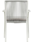 Seasonal Living Dining Arm Chair Set of Two - White Outdoor