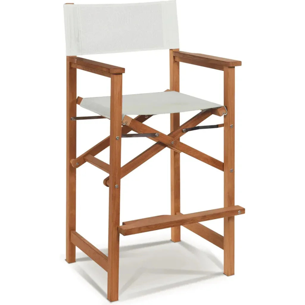 Director 5 - Piece Counter Height Teak Outdoor Dining Set - LOOMLAN - HiTeak - Outdoor Counter Dining Sets