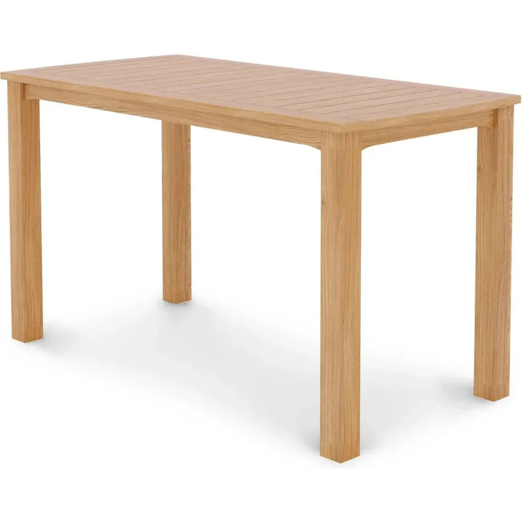 Director 5 - Piece Counter Height Teak Outdoor Dining Set - LOOMLAN - HiTeak - Outdoor Counter Dining Sets