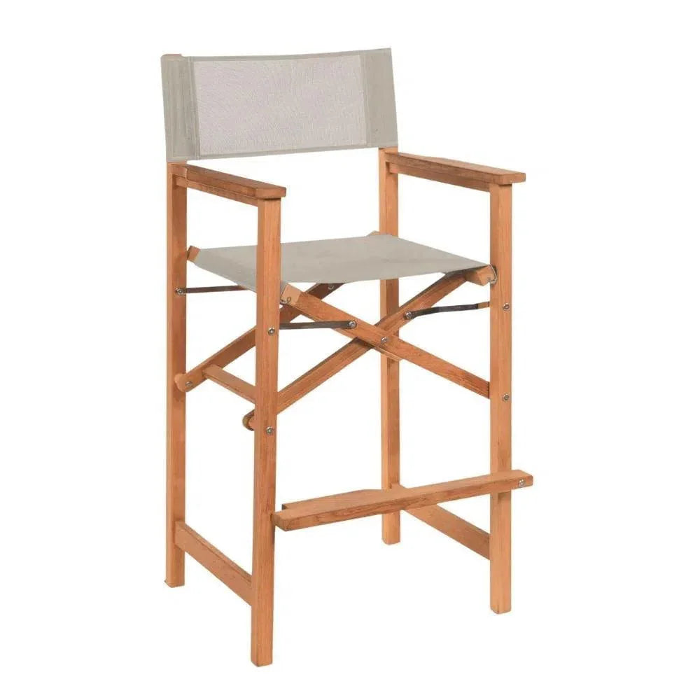 Director 5 - Piece Counter Height Teak Outdoor Dining Set - LOOMLAN - HiTeak - Outdoor Counter Dining Sets