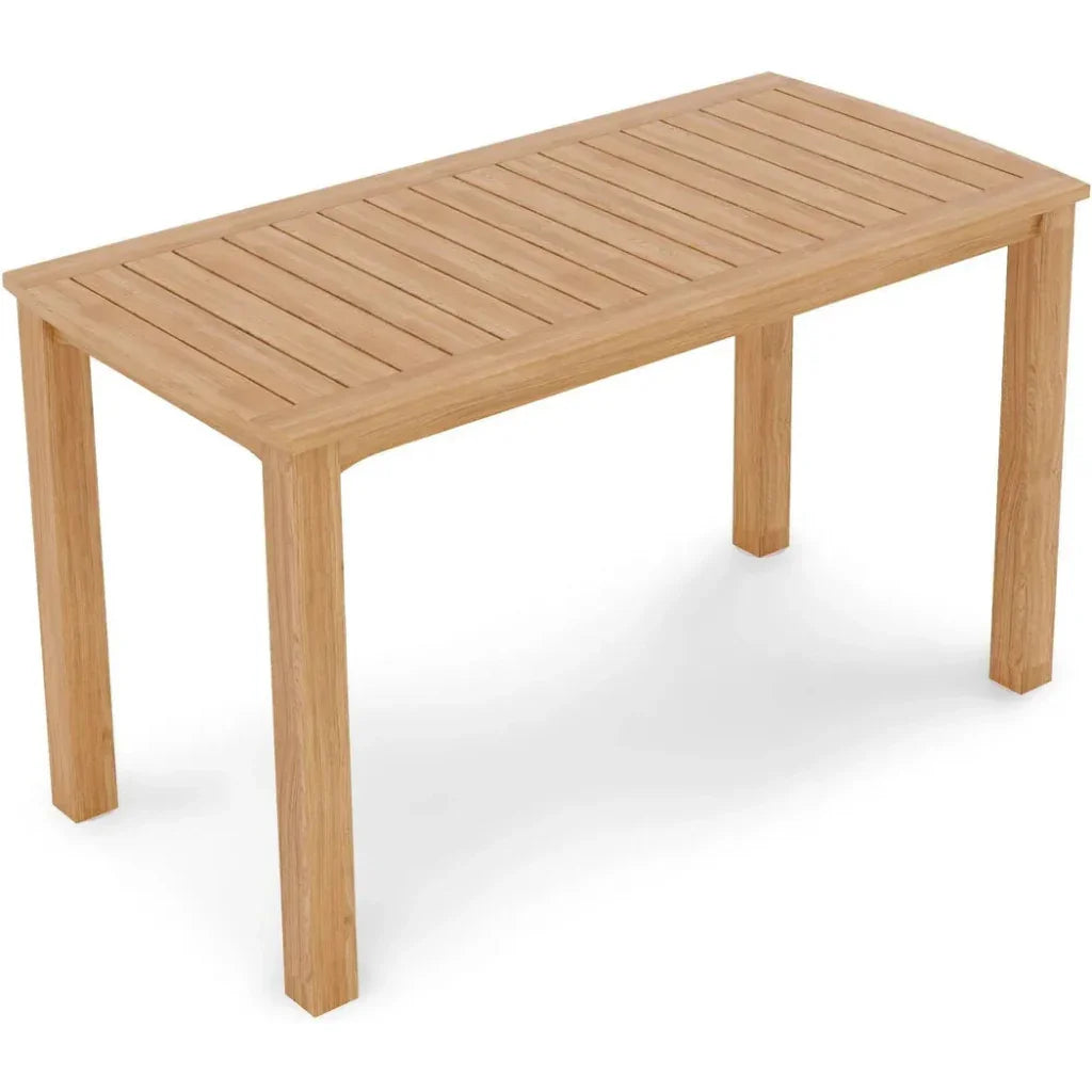 Director 5 - Piece Counter Height Teak Outdoor Dining Set - LOOMLAN - HiTeak - Outdoor Counter Dining Sets