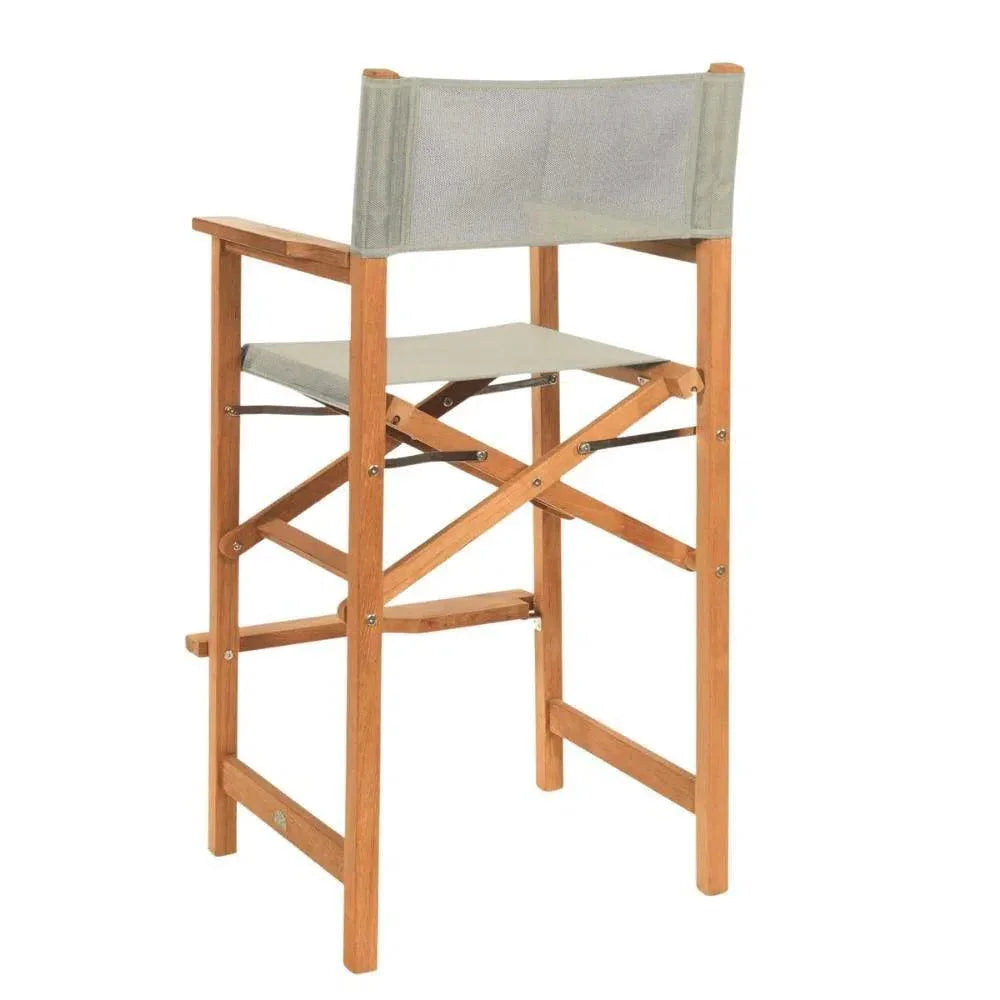 Director Teak Outdoor Counter Height Chair - LOOMLAN - HiTeak - Outdoor Counter Stools