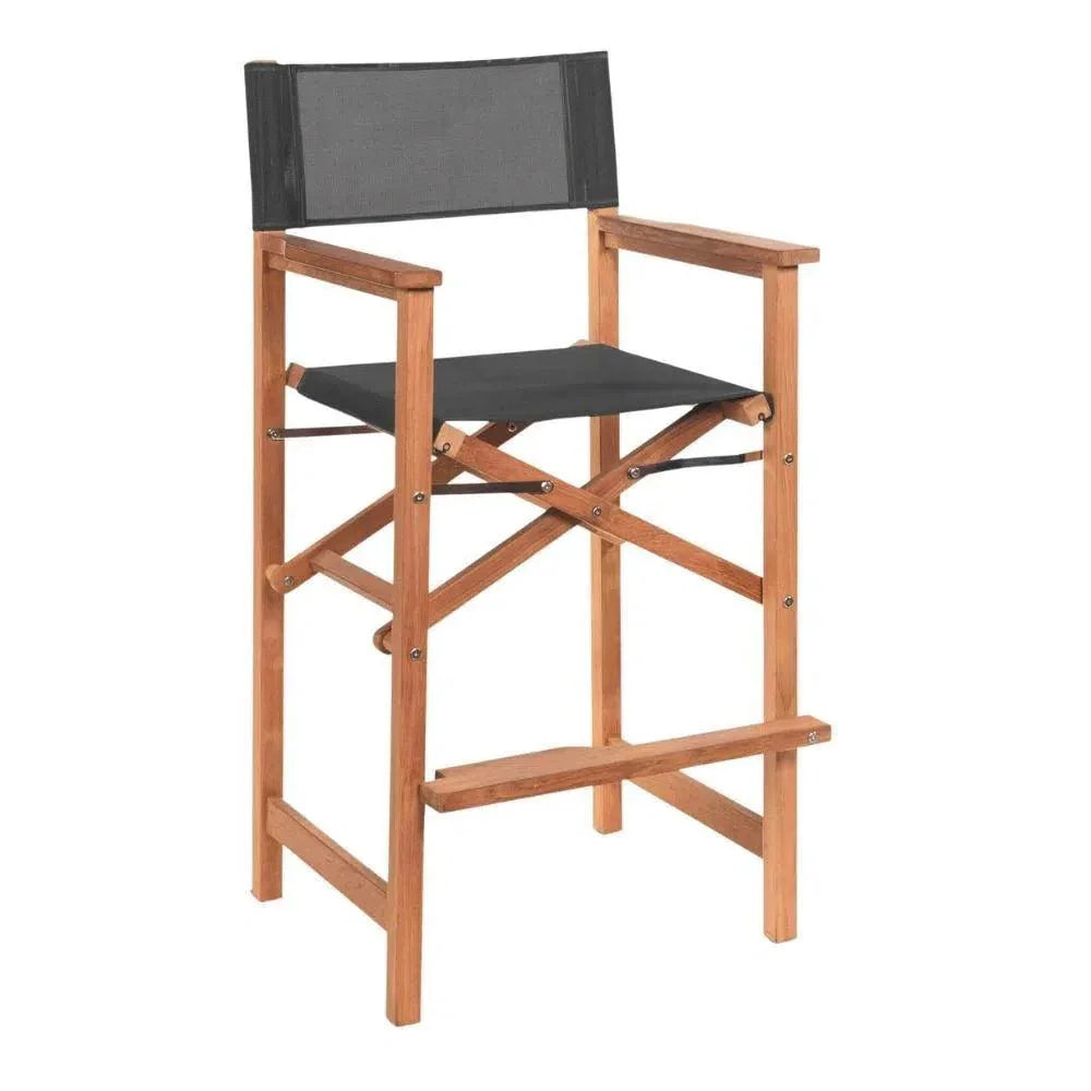 Director Teak Outdoor Counter Height Chair - LOOMLAN - HiTeak - Outdoor Counter Stools