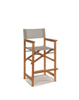 Director Teak Patio Square Bar Height Dining Set 3PC - LOOMLAN - HiTeak - Outdoor Dining Sets