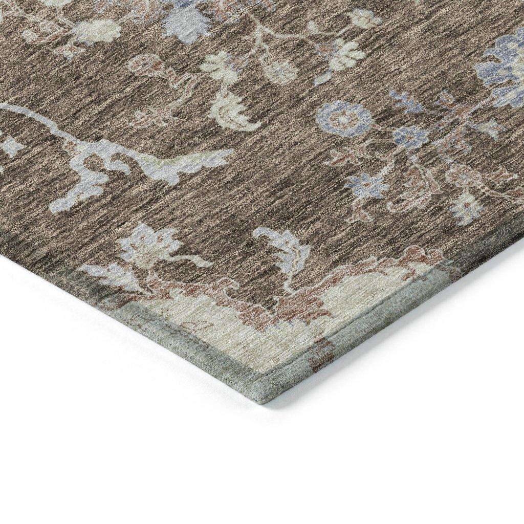 LOOMLAN Rugs Doris Brown Washable Indoor-Outdoor Rug