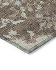 LOOMLAN Rugs Doris Brown Washable Indoor-Outdoor Rug