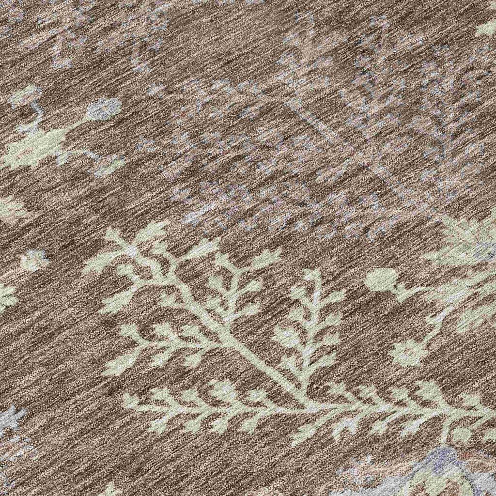 LOOMLAN Rugs Doris Brown Washable Indoor-Outdoor Rug