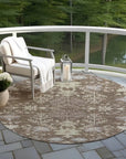LOOMLAN Rugs Doris Brown Washable Indoor-Outdoor Rug