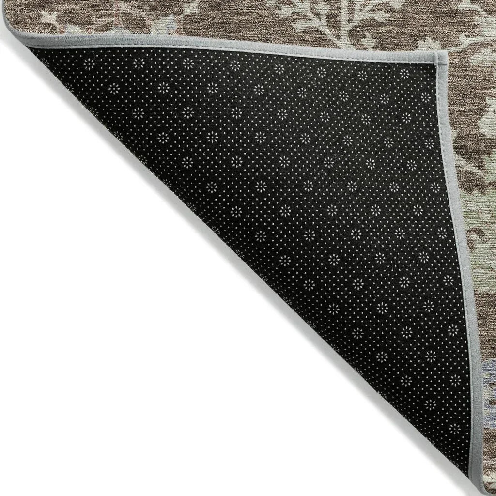LOOMLAN Rugs Doris Brown Washable Indoor-Outdoor Rug