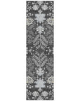 LOOMLAN Rugs Doris Charcoal Washable Indoor-Outdoor Rug