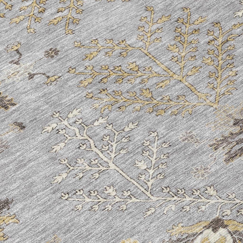 LOOMLAN Rugs Doris Gray Washable Indoor-Outdoor Rug