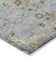 LOOMLAN Rugs Doris Gray Washable Indoor-Outdoor Rug