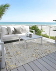 LOOMLAN Rugs Doris Gray Washable Indoor-Outdoor Rug