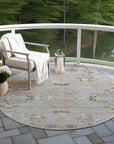 LOOMLAN Rugs Doris Gray Washable Indoor-Outdoor Rug