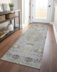 LOOMLAN Rugs Doris Gray Washable Indoor-Outdoor Rug